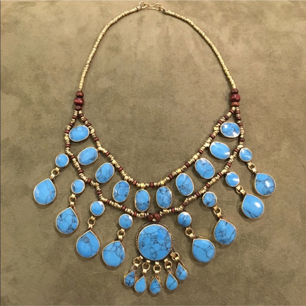 Free people large Turquoise pendent